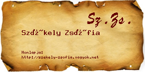 Székely Zsófia névjegykártya