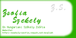 zsofia szekely business card