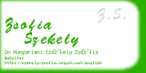 zsofia szekely business card